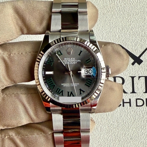 Rolex 36mm Datejust Wimbledon Dial Oyster Bracelet